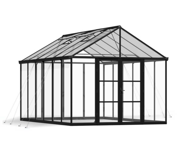 Palram 10x15 Aria Greenhouse - Black (Clear Glazing) - Image 2