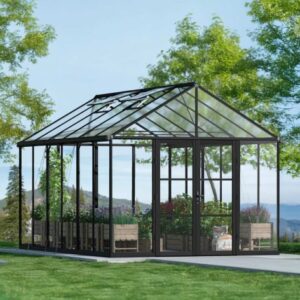Palram 10x15 Aria Greenhouse - Black (Clear Glazing)
