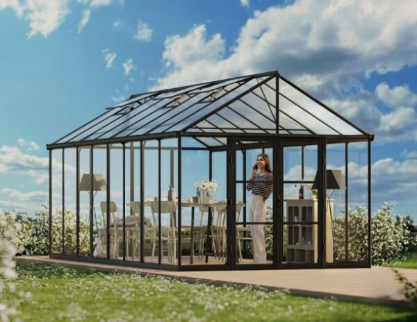 Palram 10x20 Aria Greenhouse - Black (Clear Glazing) - Image 3