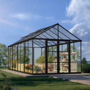 Palram 10x20 Aria Greenhouse - Black (Clear Glazing)