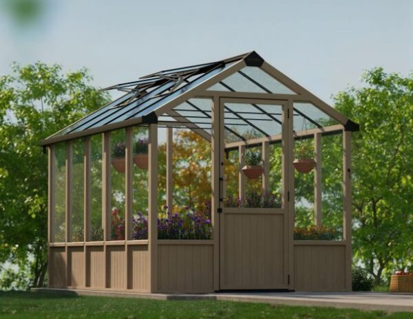 Palram 8x12 Canopia Natura Cedar Wooden Greenhouse