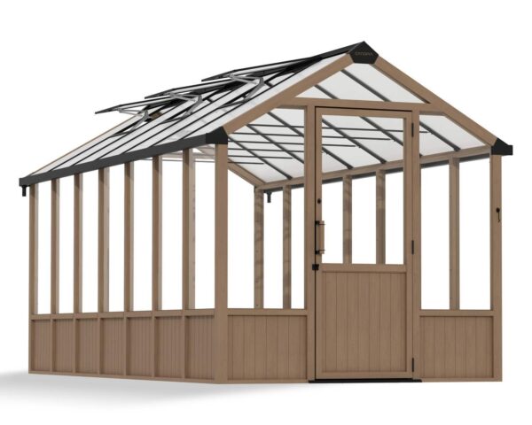 Palram 8x17 Canopia Natura Cedar Wooden Greenhouse - Image 16