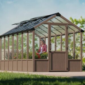 Palram 8x17 Canopia Natura Cedar Wooden Greenhouse