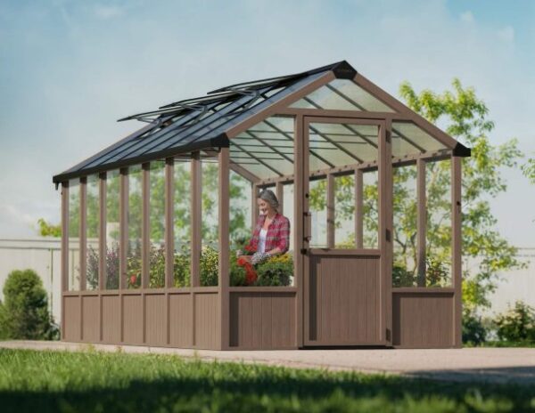 Palram 8x17 Canopia Natura Cedar Wooden Greenhouse