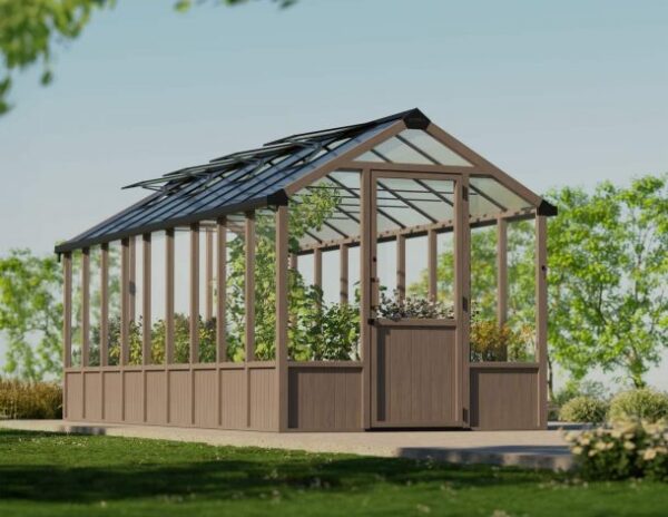 Palram 8x22 Canopia Natura Cedar Wooden Greenhouse