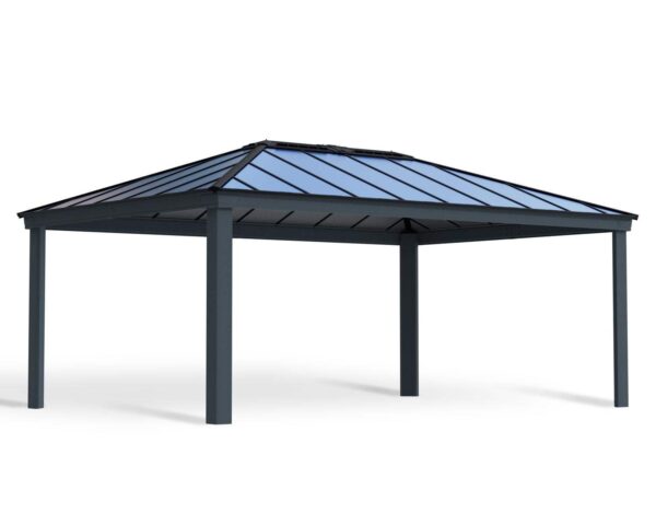 Palram - Canopia 14' x 20' Colorado Aluminium Double Carport - Grey - Image 4