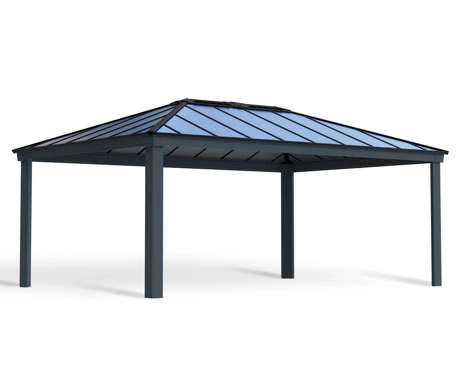 Palram - Canopia 14' x 20' Colorado Aluminium Double Carport - Grey - Image 12