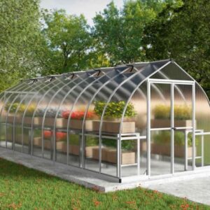 Palram 8x24 Bella Greenhouse - Silver (Twin Wall Glazing)
