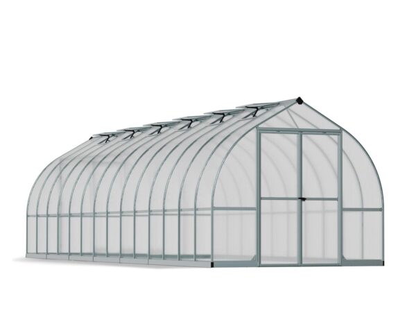 Palram 8x28 Bella Greenhouse - Silver (Twin Wall Glazing) - Image 6