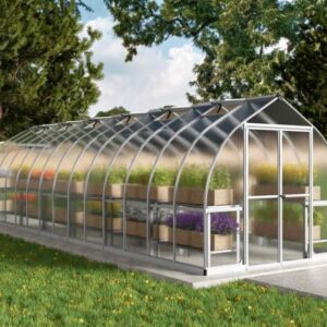 Palram 8x28 Bella Greenhouse - Silver (Twin Wall Glazing)