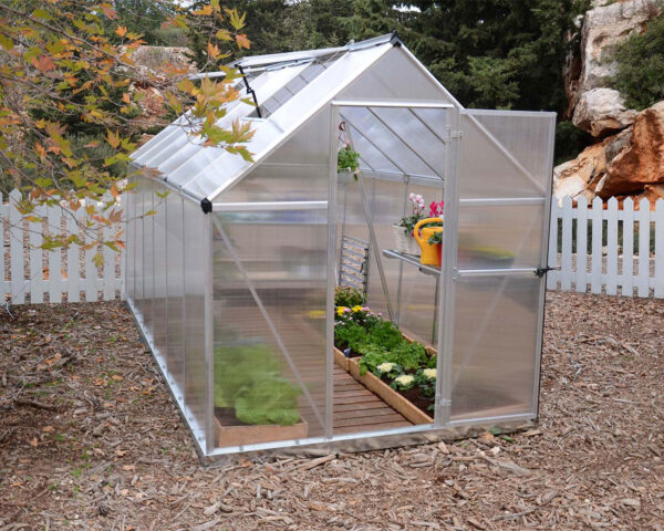 Palram 6x12 Mythos Greenhouse - Silver (Twin Wall Glazing) - Image 3