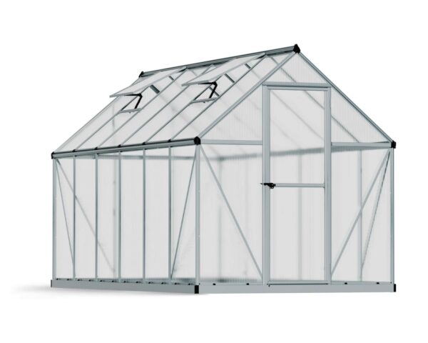 Palram 6x12 Mythos Greenhouse - Silver (Twin Wall Glazing) - Image 4