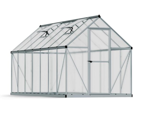 Palram 6x14 Mythos Greenhouse - Silver (Twin Wall Glazing) - Image 4