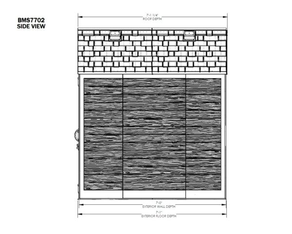 Suncast 7’x7′ Vista Plastic Resin Storage Shed - Image 8