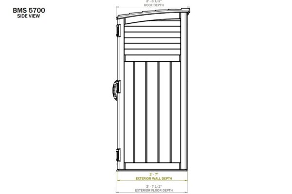Suncast 4'x3' Aston Large Storage Cabinet - Sand Brown - Image 3