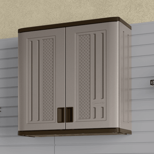 Suncast Haven Wall Storage Cabinet - Platinum Metallic