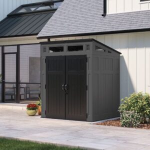Suncast 6’x5′ Modernist Plastic Resin Pent Storage Shed