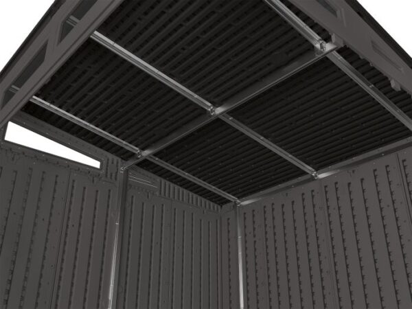 Suncast 7’x7′ Modernist Plastic Resin Pent Storage Shed - Image 5