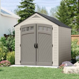 Suncast 7’x10′ Vista Plastic Resin Storage Shed with Installation