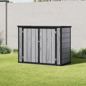 Living and Home 4.5x2.5 WoodField Plastic Storage Shed - Grey