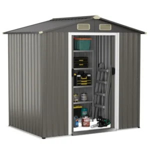 Pro-Tect 6x4 Apex Metal Shed  - Dark Grey