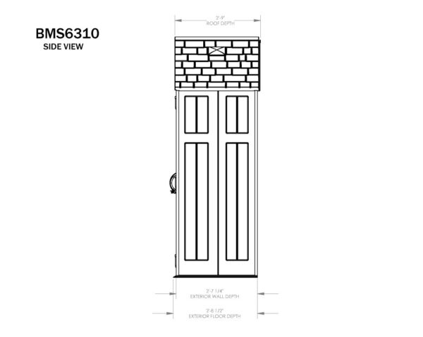 Suncast 6’x3′ Everett Plastic Resin Storage Shed - Image 7