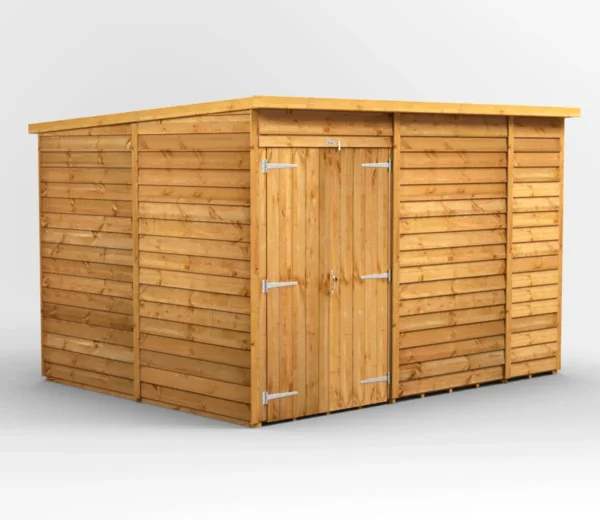 Power 10'x8' Overlap Timber Pent Shed (window or windowless) (single or double door) - Image 8