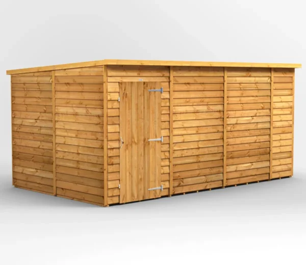 Power 14'x8' Overlap Timber Pent Shed (window or windowless) (single or double door) - Image 9