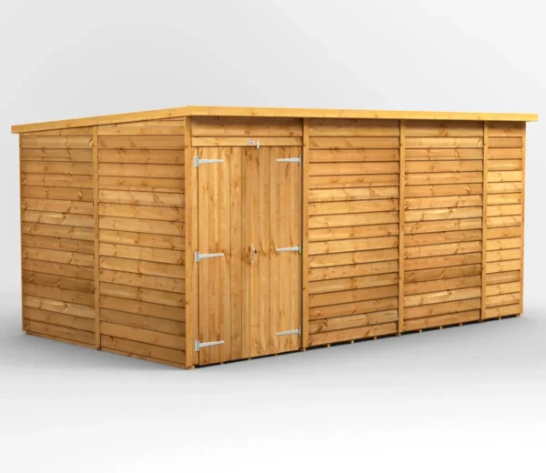 Power 14'x8' Overlap Timber Pent Shed (window or windowless) (single or double door) - Image 10