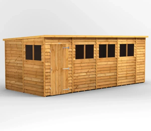 Power 18'x8' Overlap Timber Pent Shed (window or windowless) (single or double door) - Image 10