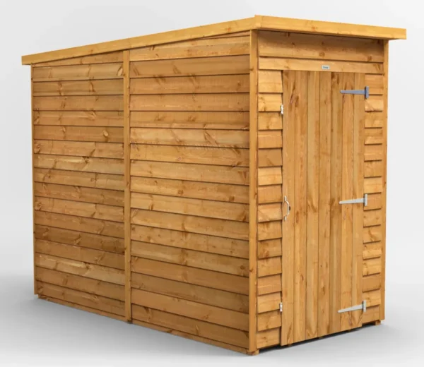 Power 4'x8' Overlap Timber Pent Shed (window or windowless) (single or double door) - Image 8