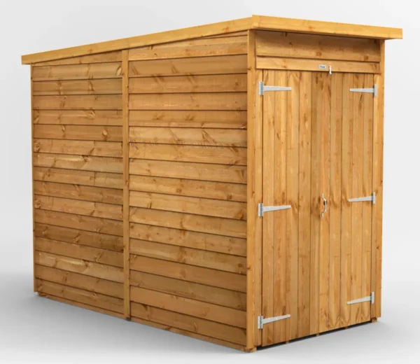 Power 4'x8' Overlap Timber Pent Shed (window or windowless) (single or double door) - Image 11