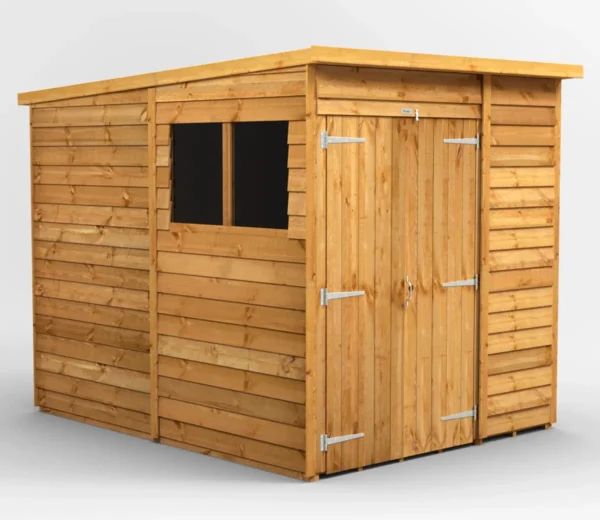Power 6'x8' Overlap Timber Pent Shed (window or windowless) (single or double door) - Image 9