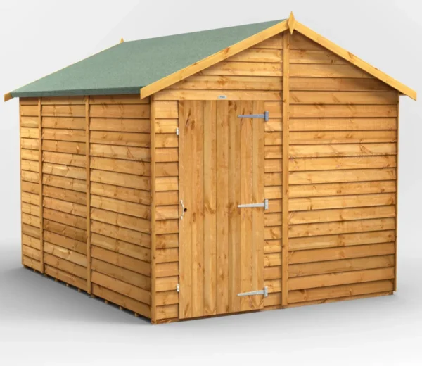 Power 10'x8' Overlap Timber Apex Shed (window or windowless) (single or double door) - Image 11