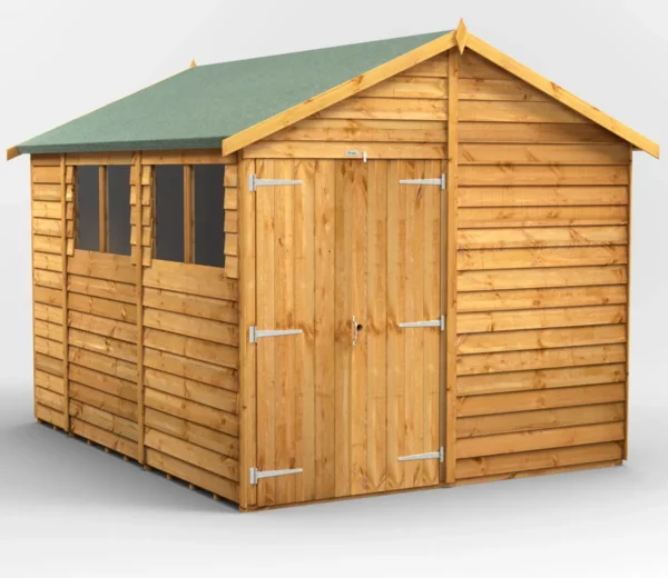 Power 10'x8' Overlap Timber Apex Shed (window or windowless) (single or double door) - Image 9