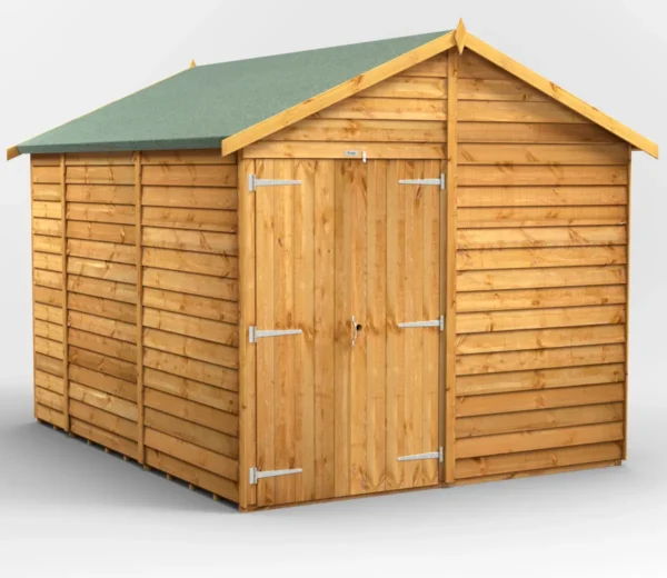 Power 10'x8' Overlap Timber Apex Shed (window or windowless) (single or double door) - Image 10