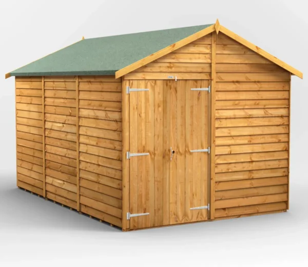 Power 12'x8' Overlap Timber Apex Shed (window or windowless) (single or double door) - Image 9