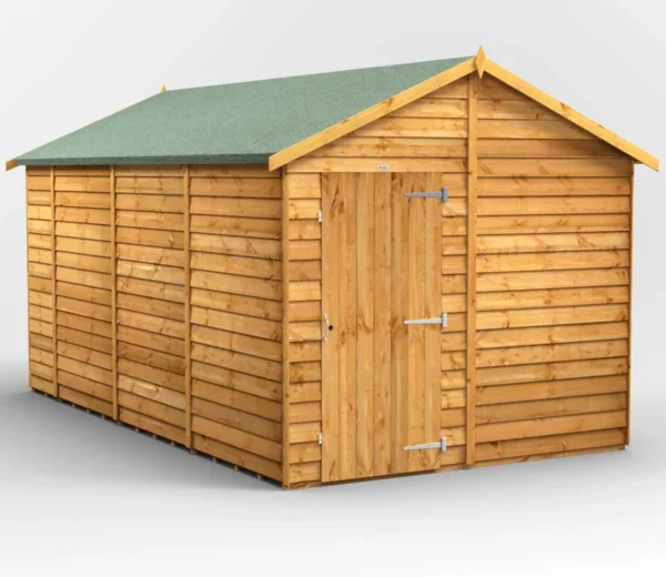 Power 14'x8' Overlap Timber Apex Shed (window or windowless) (single or double door) - Image 10