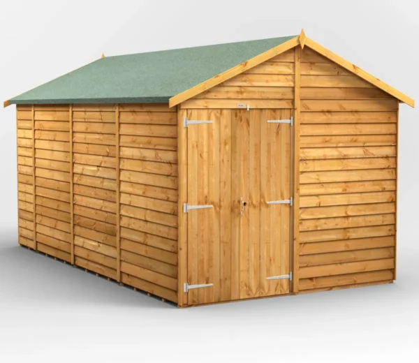 Power 14'x8' Overlap Timber Apex Shed (window or windowless) (single or double door) - Image 12