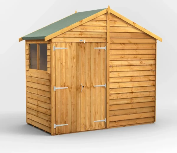 Power 4'x8' Overlap Timber Apex Shed (window or windowless) (single or double door) - Image 8