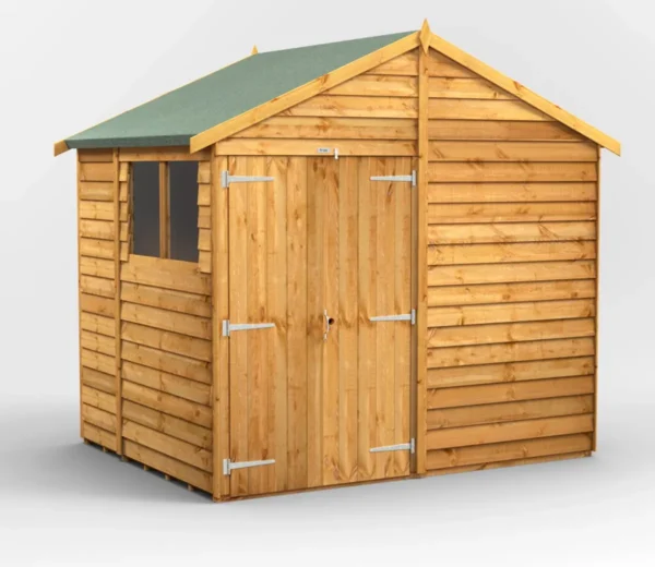 Power 6'x8' Overlap Timber Apex Shed (window or windowless) (single or double door) - Image 10