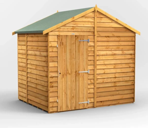 Power 6'x8' Overlap Timber Apex Shed (window or windowless) (single or double door) - Image 9