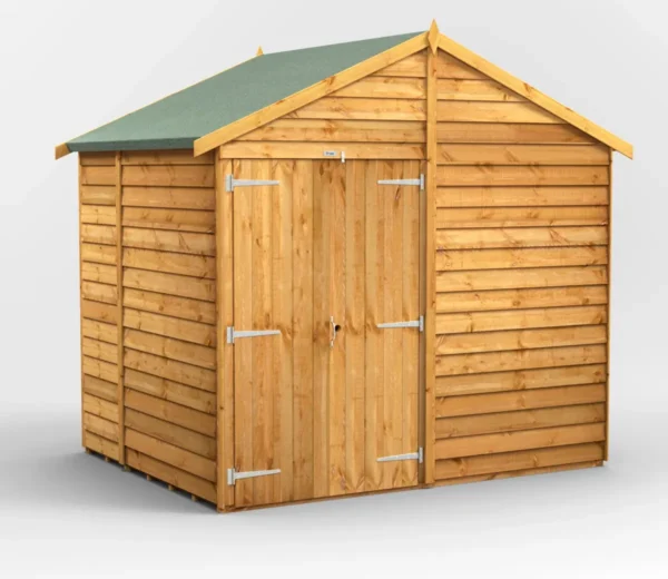 Power 6'x8' Overlap Timber Apex Shed (window or windowless) (single or double door) - Image 11