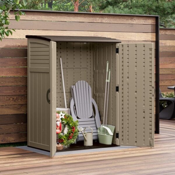 Suncast 4'x3' Aston Large Storage Cabinet - Sand Brown - Image 7