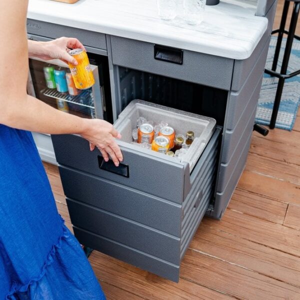 Suncast Backyard 6.5' Oasis Plastic Garden Bar -Cool Grey - Image 7