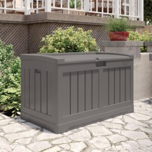 Suncast Carolina 189 Litre Plastic Storage Box - Stone Grey