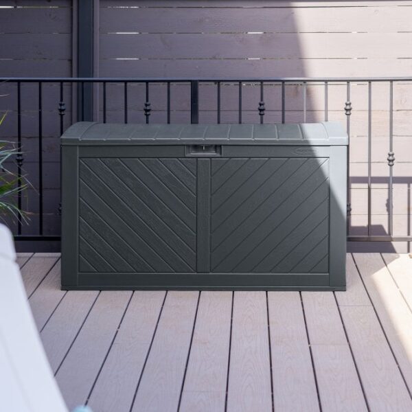 Suncast Colorado 507 Litre Plastic Storage Box - Cyberspace Grey - Image 3