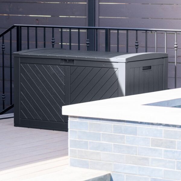 Suncast Colorado 507 Litre Plastic Storage Box - Cyberspace Grey - Image 4