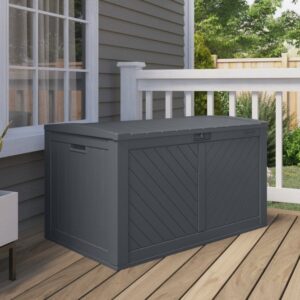 Suncast Colorado 507 Litre Plastic Storage Box - Cyberspace Grey