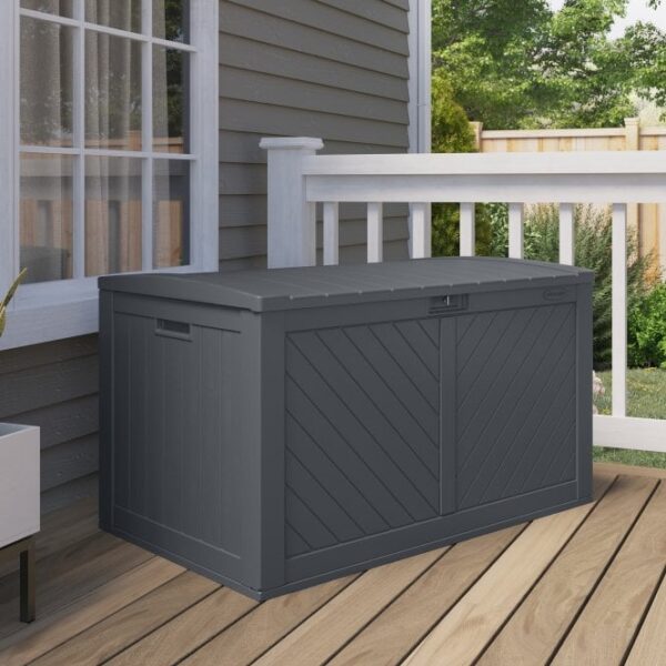 Suncast Colorado 507 Litre Plastic Storage Box - Cyberspace Grey